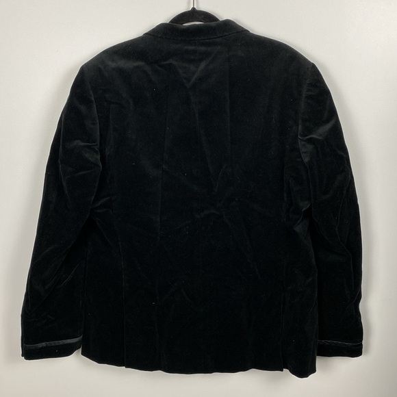 STONE ROSE BLACK VELVET PEAK LAPEL BLAZER Red Rivet Collection size 44R - Picture 7 of 12